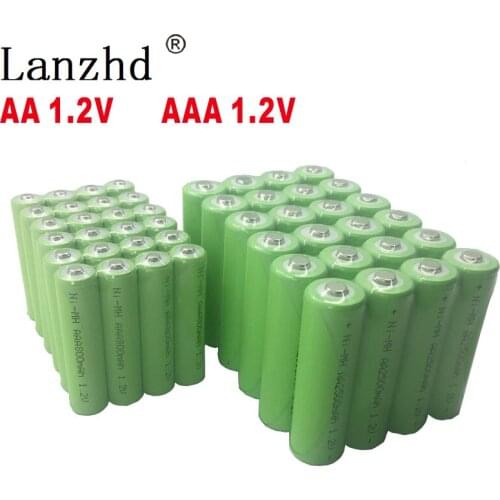 4/8/12/20/24pcs Battery AA 2500mAh + batteries AAA 800mAh 1.2v Ni-MH Rechargeable Battery AA 3A Free shipping led torch Toys RC