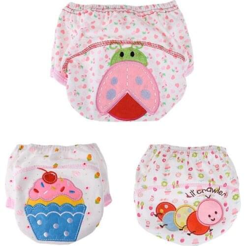 6pcs/Lot Baby Girls Waterproof Learning Pants Toilet Training 6 Designs Mix Can Be Reused