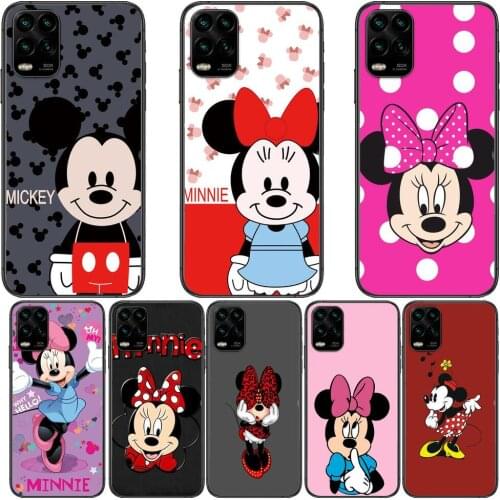 Minnie Mouse Cute cartoon Phone Case For XiaoMi Redmi Note 11 10 9S 8 7 6 5 A Pro T Y1 Anime Black Cover Silicone Back Pre