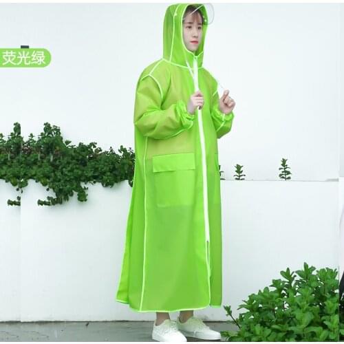 Long Raincoat Waterproof Transparent Portable Cycling Whole Body Thickening Poncho Rainstorm Hiking Regenjas Rain Poncho BE50rc