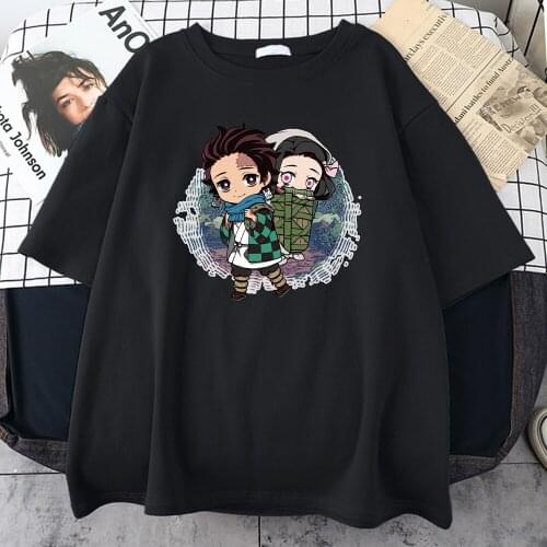 Anime Demon Slayer Character T-Shirts MenS Breathable MenS Tshirts Summer Short Sleeve Clothing Korean Harajuku Tshirt Tops
