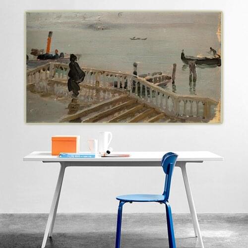 Ilya Efimovich Repin《View onto the Grand Canal, Venice》Canvas Oil Painting Aesthetic Picture Wall Hanging Decor Home Decoration