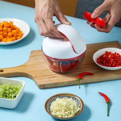 Manual Meat Crusher Vegetable Fruit Chopper Cutter Processor Garlic Cutter Grinder Food Fruit Twist Shredder Kitchen Tools