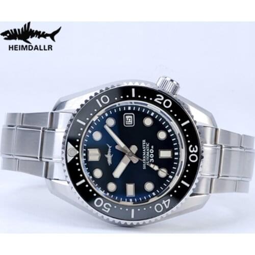 Heimdallr Mens Diving Watch Sapphire Luminous 300M Water Resistance Switzerland Top Movement ETA2824 Automatic Mechanical Watch