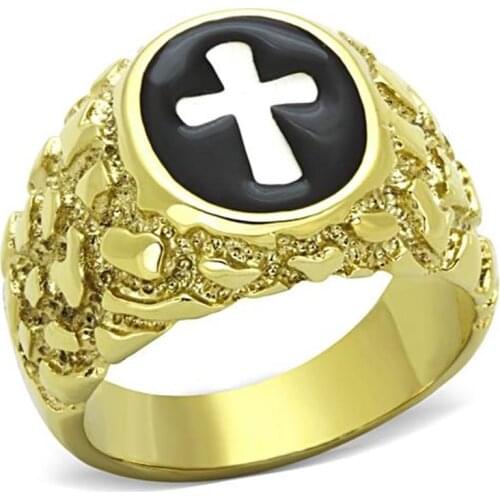 Stainless Steel Cross Male rings Lead Free Europe Style Big size Men Party Rings US SIZE: 8,9,10,11,12,13