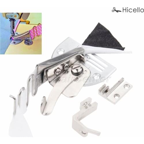 A10 Bias Binder Foot sets with 2 attachments 30mm for Industrial Sewing Machine to 1 needle Lockstitch Machine hemmer Hicello