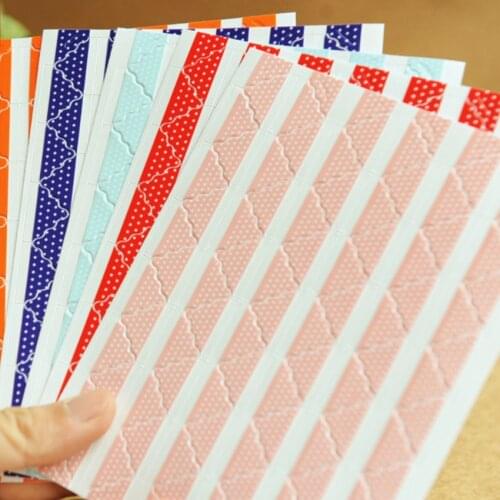 DIY lace Solid Color Opaque Corner 78pcs/lot(1 sheets) Paper Stickers For Photo Albums Frame Decoration Scrapbooking Wholesale