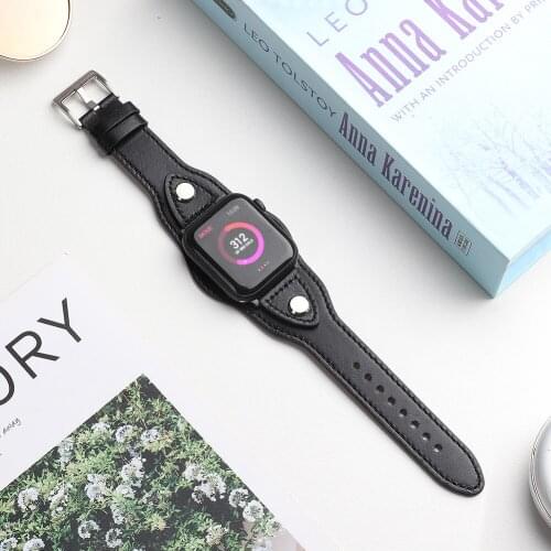 Genuine Leather Strap for Apple watch band 44mm 40mm correa 42/38mm smart watchband belt bracelet for iWatch series 6 5 4 3 Se 7
