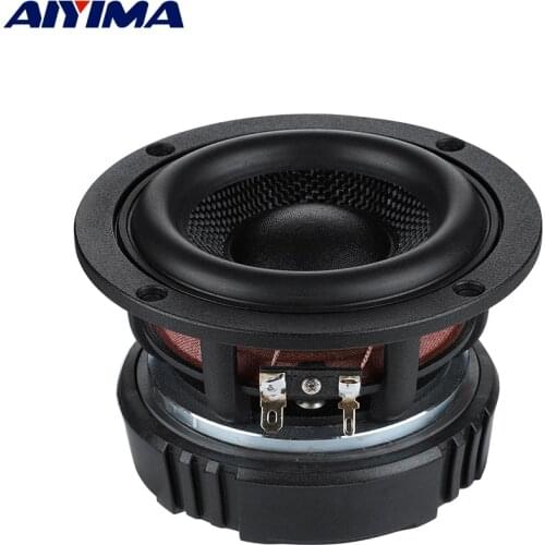 AIYIMA 1PC 4.5 inch Subwoofer Speaker Hifi 4/8 Ohm 50W Fiberglass Basin Deep Bass Bookself Woofer Loudspeaker large Magnetic
