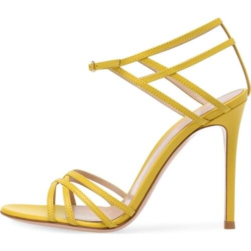 Summer new style fashion big size buckle all-match stiletto sandals banquet dress thin strap everyday women’s shoes