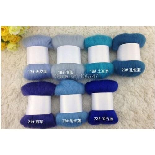 Wool roving hand spinning decor needlework Poke fun handmade materials diy wool strip wool felt 10 Free shipping