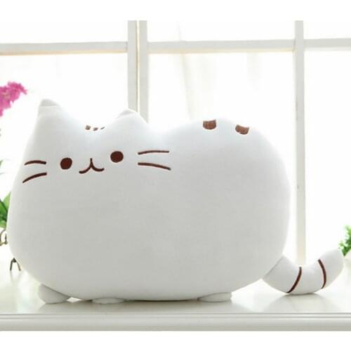 Cute Biscuit Cat Pillow Doll Creative Big Face Cat Cushion Plush Toy Comfortable Sweet Smile Cat Cushion Great Gift For Children