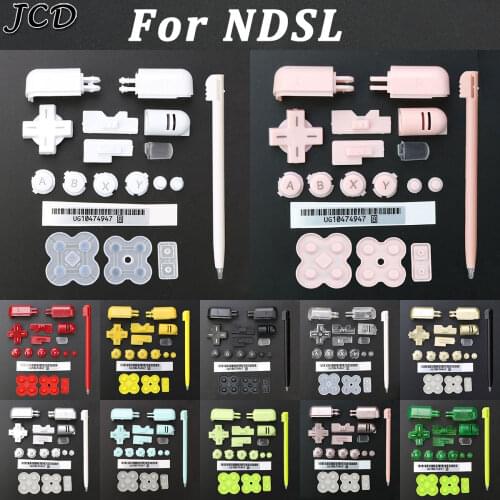 JCD Replacement ABXY L R D Pad Cross Button Full Button Set & Conductive Button & Stylus touch penFor Nintend DS Lite For NDSL