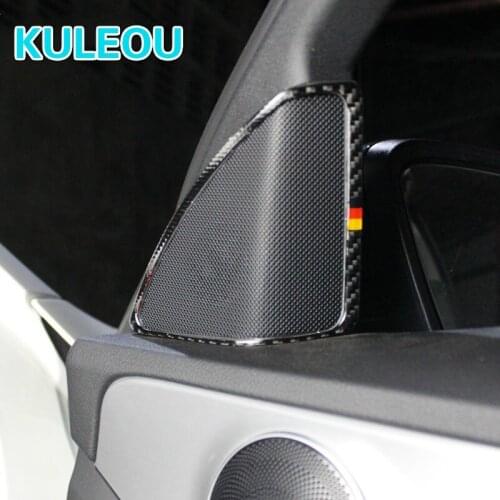 Car Styling Carbon Fiber A column trumpet frame Sticker For Mercedes Benz C Class W205 C180 C200 C300 GLC Accessories
