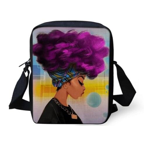 African American Art Girls Shoulder Messenger Bag Crossbody Bag for Girls Phone Bag Shopping Bags Mochila Infantil