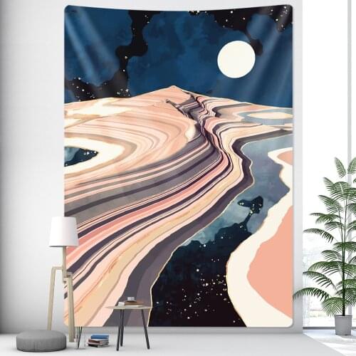 Sun Moon oil painting home decoration tapestry Bohemian decoration yoga mat sofa blanket wall decoration wall hanging bed sheet