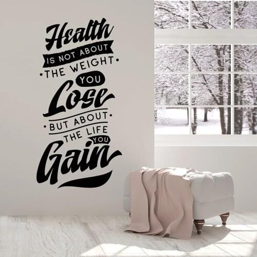 Vinyl Wall Decal Motivational Quote Good Phrase Health Home Living Room Gym Interior Decor Wall Sticker Art Lettering Mural M679