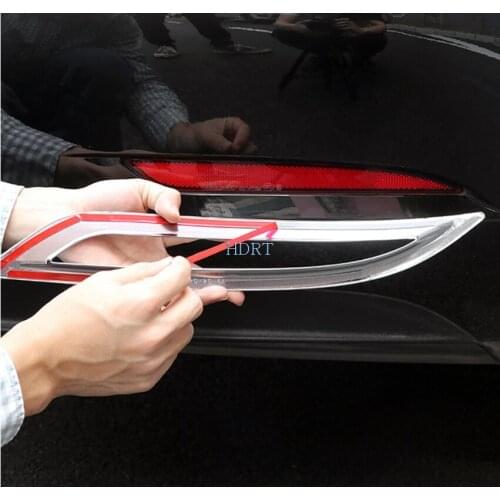 For Tesla Model 3 Rear Fog Light Foglight Lamp Ring Frame Cover Trim Black Carbon Fiber Silver Color Sticker