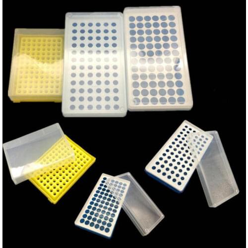 1pcs Plastic Centrifugal tube box storage rack holder ice box 32/50/72/96/100holes suitable for 0.2/0.5/1.5/5ml centrifuge tube