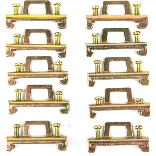 10pcs C45 single-layer Fixing SDW-201 Rail Plug DIN 35mm Iron Fixing Piece Fixing Clip Positioning Piece