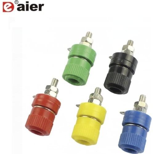 100PCS 20A Copper Insulated Terminal Binding Post Power Speaker Terminal Spring 4mm Binding Post Colorful Binding Post JS-999B