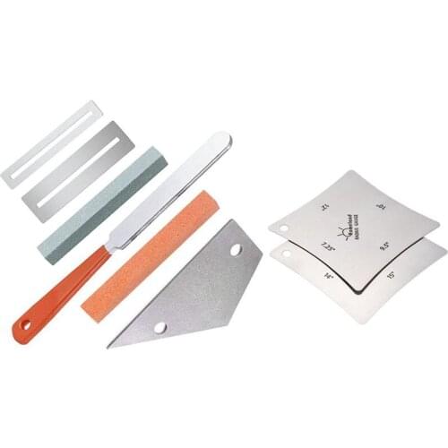 2Pcs Guitar Fingerboard Radius Gauge Measuring Stainless Steel & 1 Set Guitar Luthier Tool Kit