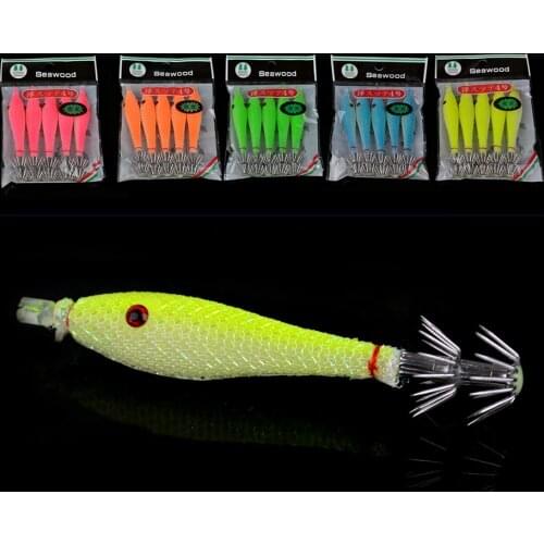 25Pcs/Lot Shrimp Bait Squid Jigs Night Dawn Fishing Lures for Cuttlefish Artificial Pesca Octopus Bait Lure Jigging