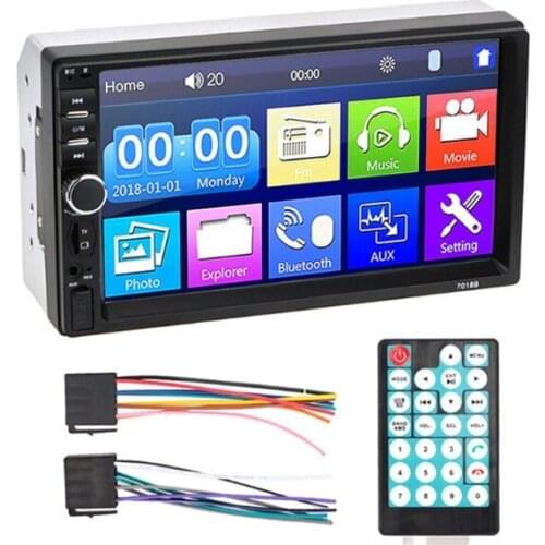 Car Stereo 2Din Touch Screen MP5 Multimedia Player Bluetooth-compatible Audio Stereo Receivers FM Radio Rear View Camera