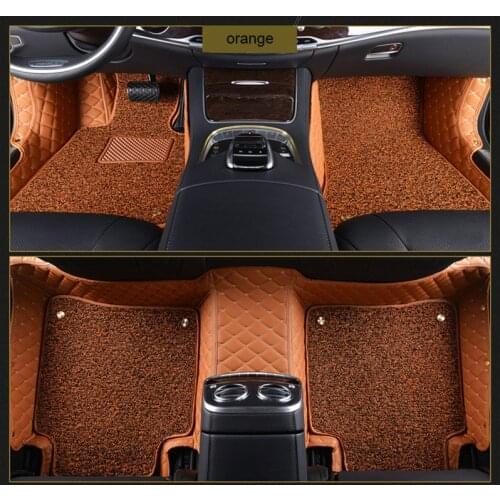 Car floor mats for Mitsubishi Pajero ASX Lancer SPORT EX Zinger FORTIS Outlander Grandis Galant car styling Custom foot