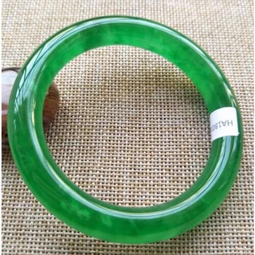 Expensive 58-60mm Certified Natural ice Green Jadeite JADE Bracelet Bangle fine jewelry
