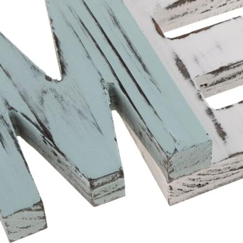 Home Letter Rustic Wooden Freestand Gift Sign Table Decor Home Decoration