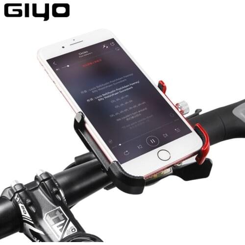 GIYO Aluminum Alloy G-001 360 Degree Adjustable Motorcycle Mountain Bike Handlebar Mobile Phone Holder Cellphone Mount