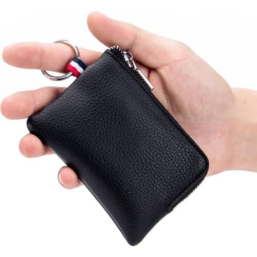 Luxury Brand Real Leather Short Wallet Mini Zipper Soft Change Purses Key Bag Women Coin Purse Gift for Money Pocket Thin Wallet