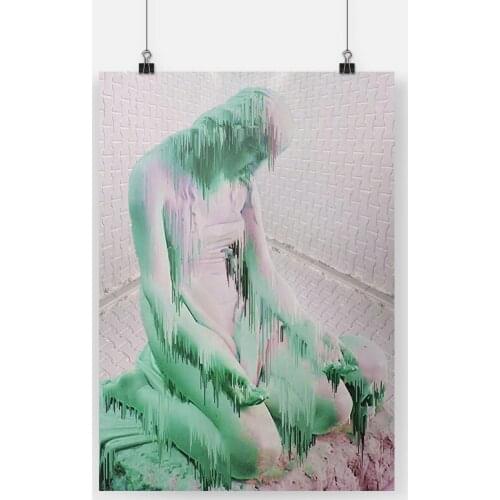 Glitch Art Plaster statue Psychedelic Poster Canvas Painting Wall Art Decor Living Room Bedroom Study Home Decoration Prints