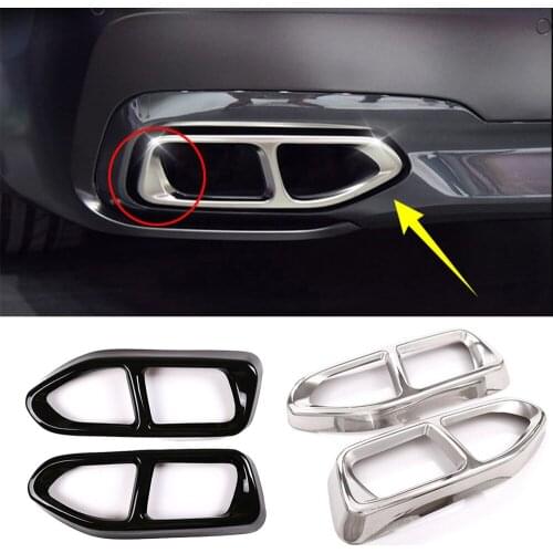 Stainless Steel Exhaust Muffler Tail Pipe Throat Cover for BMW 7 Series G11 G12 2016-2018 Exterior Car Assessoires
