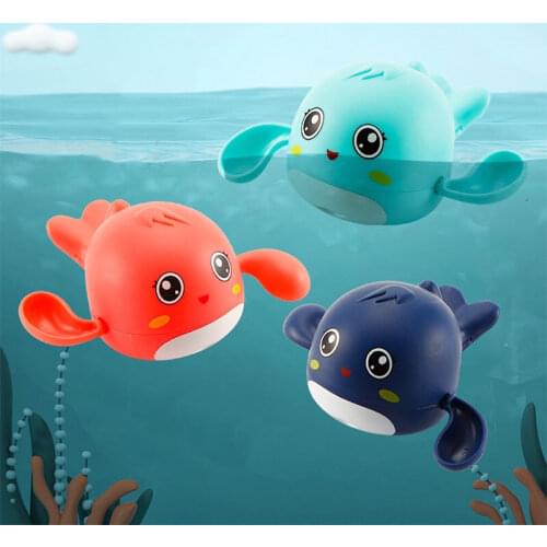 1Pc Cute Cartoon Animal Dolphin Classic Baby Water Toy Infant Swim Wound-up Chain Clockwork Kids Beach Bath Toys Kids Gifts