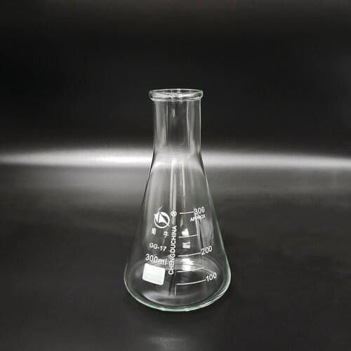 3pcs Big B Conical flask,Wide spout with graduations,Capacity 300ml,O.D. of neck 35mm,Erlenmeyer flask with normal neck