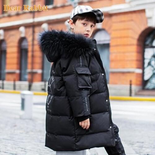 -30 Degrees Children winter White duck down jacket NEW Thick warm Kids coat for big boy clothing snowsuit clothes 7-16 Yrs parka