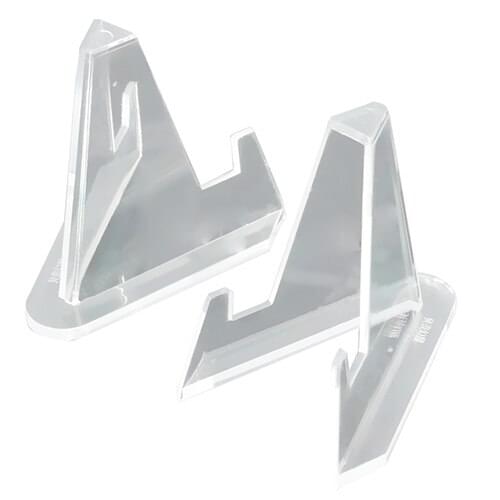 10 x Mini Transparent Plastic Medals Coins Display Stand for Golf Post Card Easel Show Holder Exhibit Mount Collectibles 55*43mm