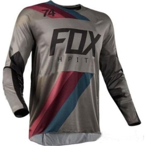 Mens downhill jersey hpit fox jersey mountain bike mtb shirts offroad dh motorcycle motocross sportwear bicycle racing cycling