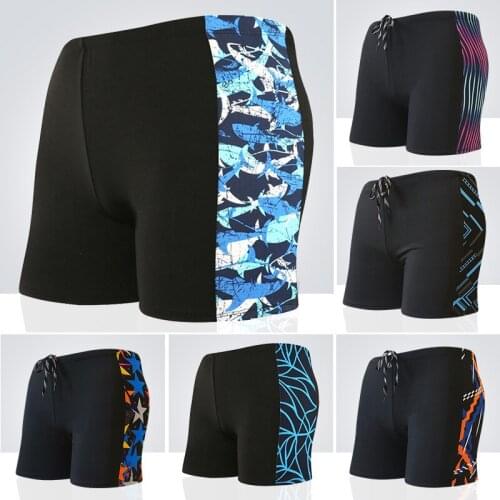 2021 Men Swimsuit Beach Sport Swim Trunks Mens Surf Swimming Shorts For Men Swimwear Boxer Quick Drying Briefs Zwembroek Heren