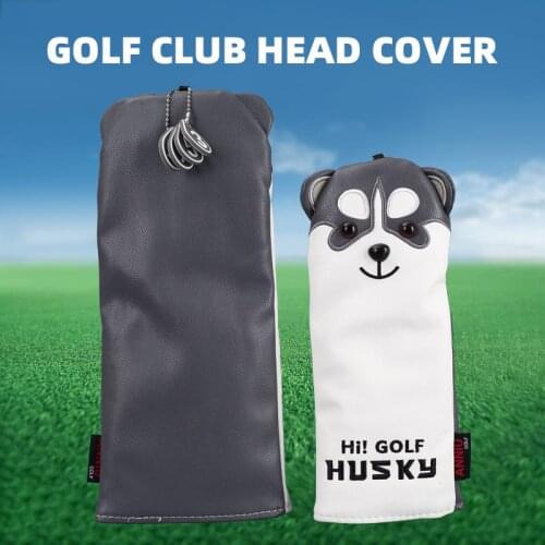 Husky Dog Golf Club Set Wood Pole Set One Wood Iron Half Round Straight Putter Cap Sleeve Durable and Practical