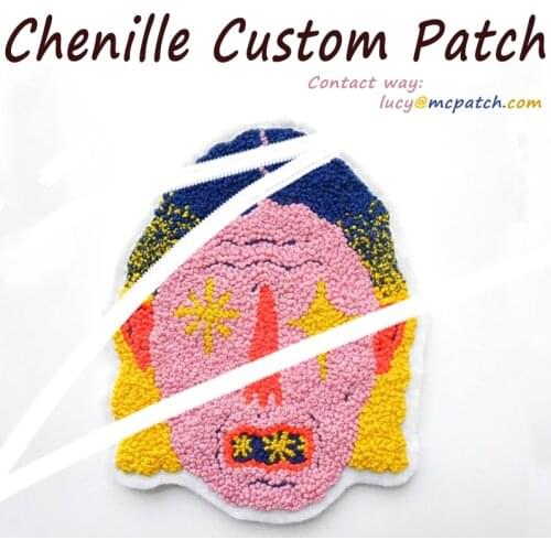 Custom Chenille Patch Iron on For Clothing Bags Jacket Alphabet Towel Embroidered Sew Accessories DIY Name Letter Patch Applique