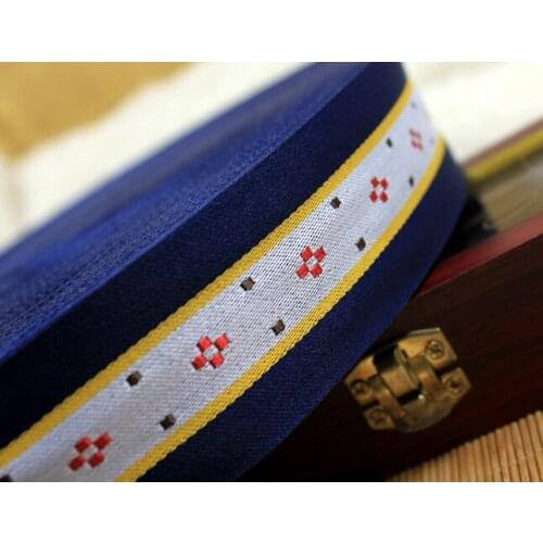 HOT Fresh Embroidered flowers webbing 4CMX10 YARD Woven Jacquard Ribbon Trims lace For Curtain And Belt Clothing Accessory