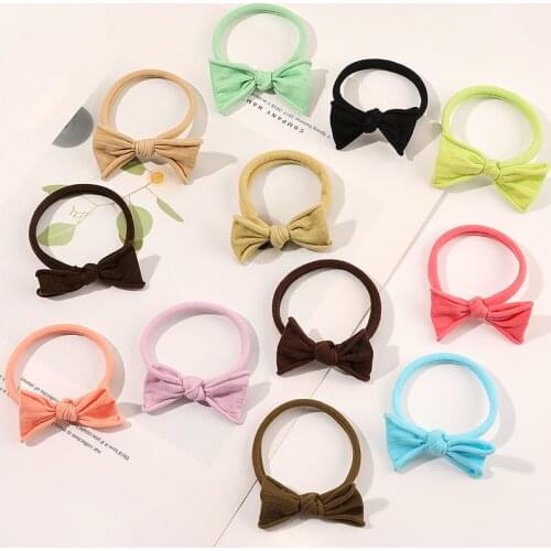 New personality fashion candy color hair ring temperament low ponytail bow knot hair rope headdress hair accessories womenSY158