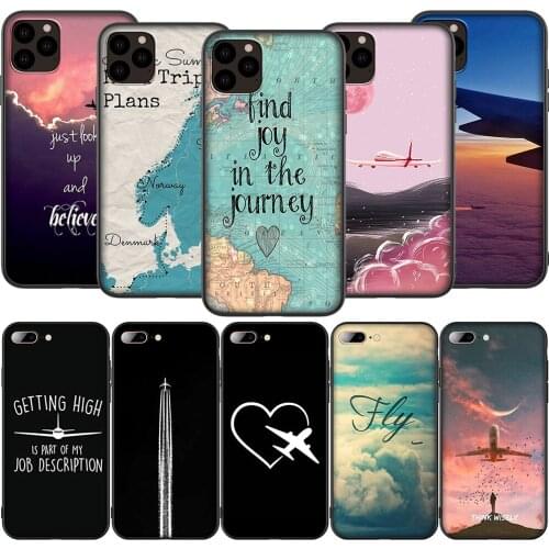 Lavaza K3 Aircraft Airplane Fly Travel Silicone Soft Case for iPhone 12 Mini 11 Pro XS Max XR X 8 7 6 6S Plus 5 5S SE 2020