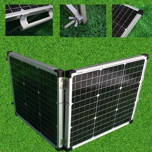 Foldable Solar Panel 100W(2pcs50w) 18V With 12V/24V Solar Controller Portable Solar Panel For Camping/Travel