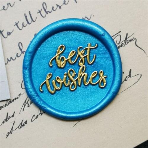 Best wishes seal wax stamp head of Greetings Retro Wood Stamp Sealing Wax Seal Stamp Wedding Decorative sealing Stamp wax seals