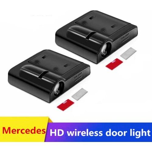 LED Car Door Light Logo Projector Courtesy Lamp For Mercedes Benz W205 W211 W124 W210 W204 W203 C260 A B C E M CLA CLC CLS Class