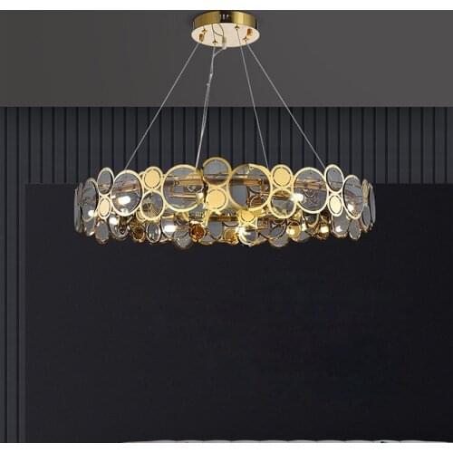 LED Postmodern Iron Glass Gold Designer Suspension Luminaire Lampen Pendant Lamp.Pendant light For Dinning Room Foyer